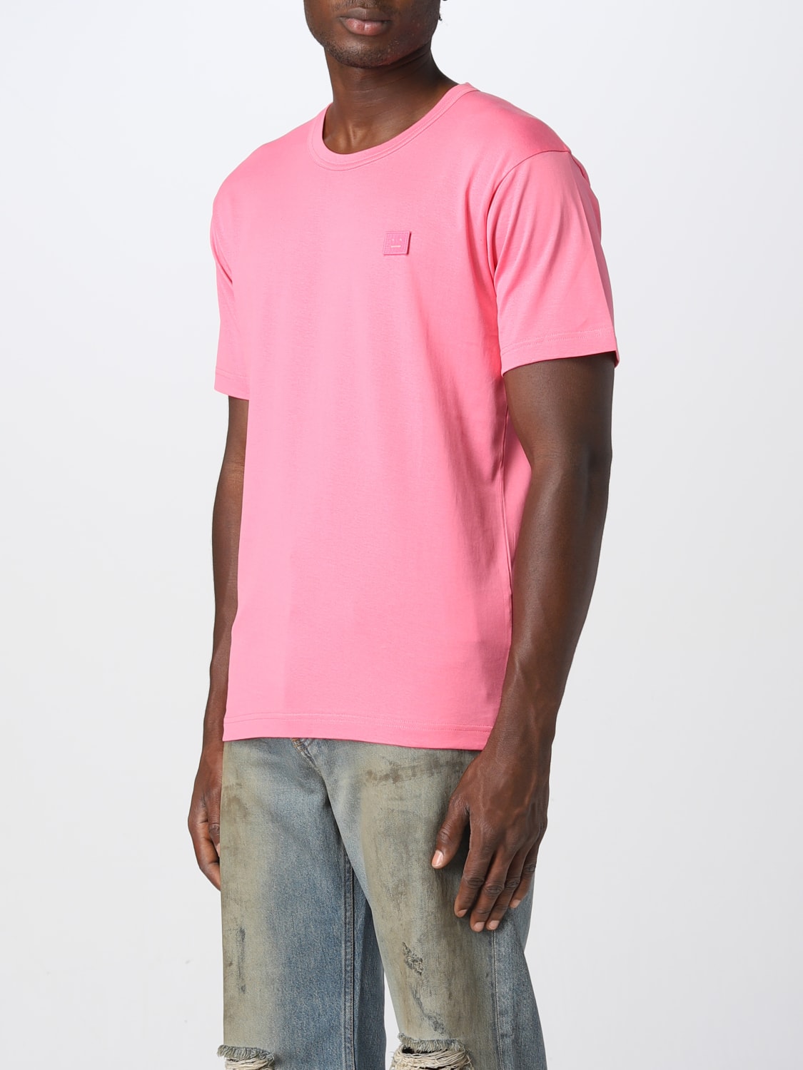 ACNE STUDIOS：Tシャツ メンズ - ピンク | GIGLIO.COMオンラインのAcne