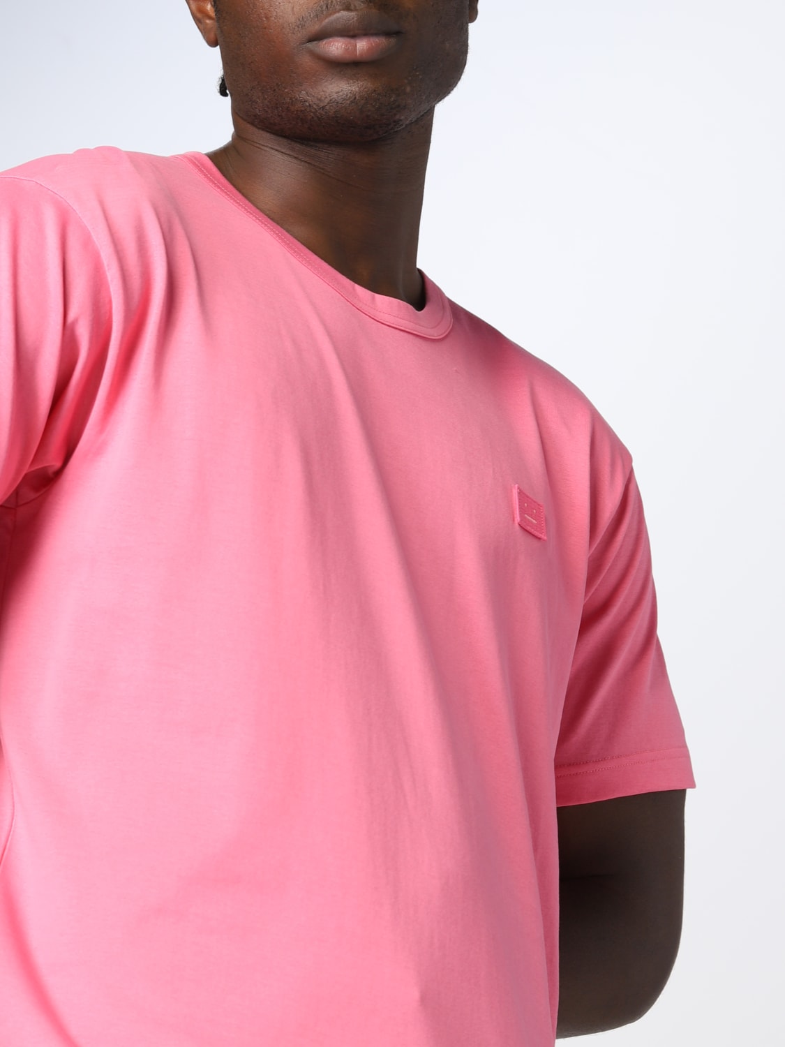 ACNE STUDIOS：Tシャツ メンズ - ピンク | GIGLIO.COMオンラインのAcne