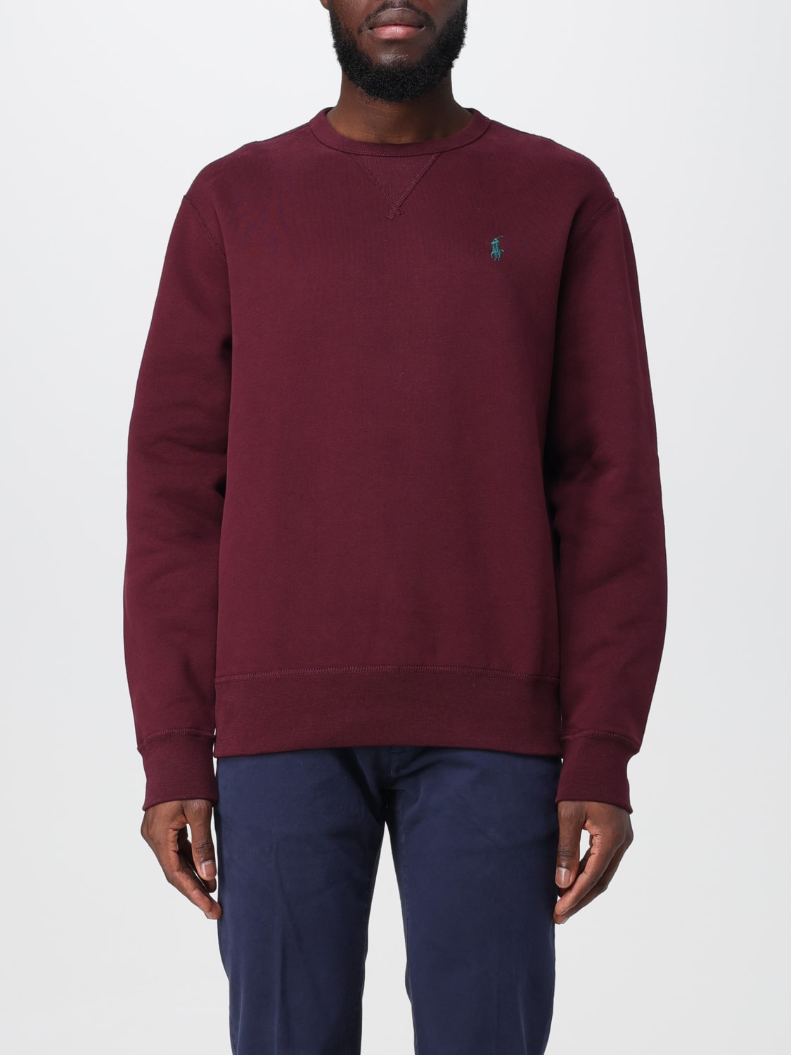 ralph lauren burgundy sweatshirt