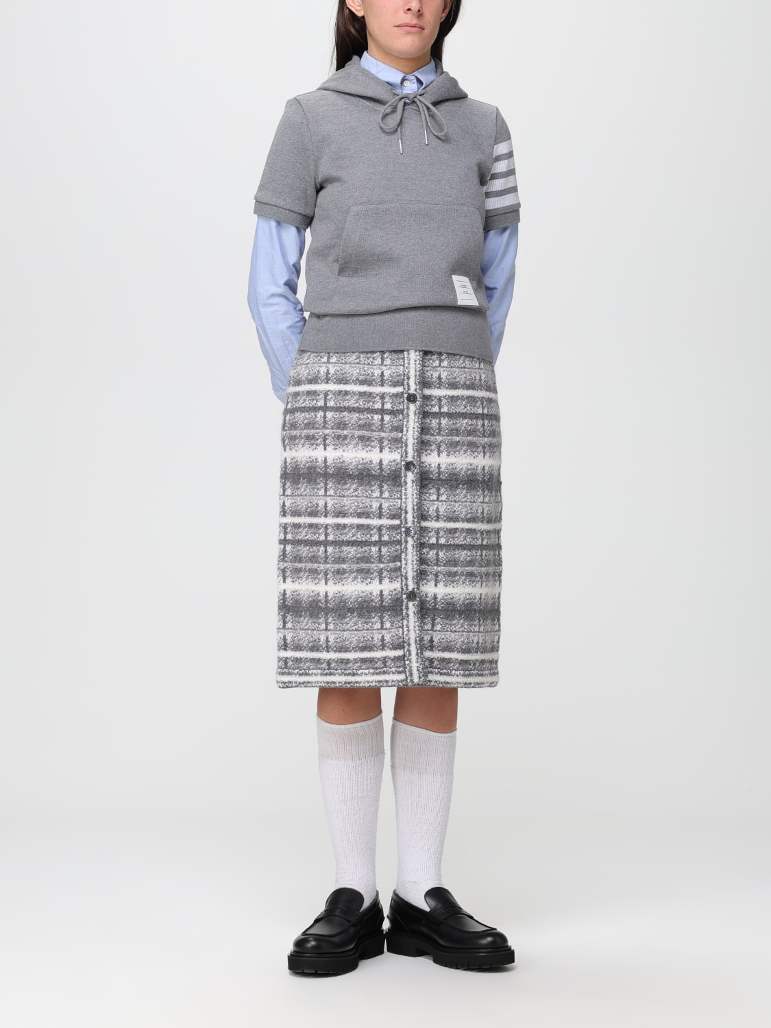 THOM BROWNE: sweatshirt for woman - Grey | Thom Browne sweatshirt