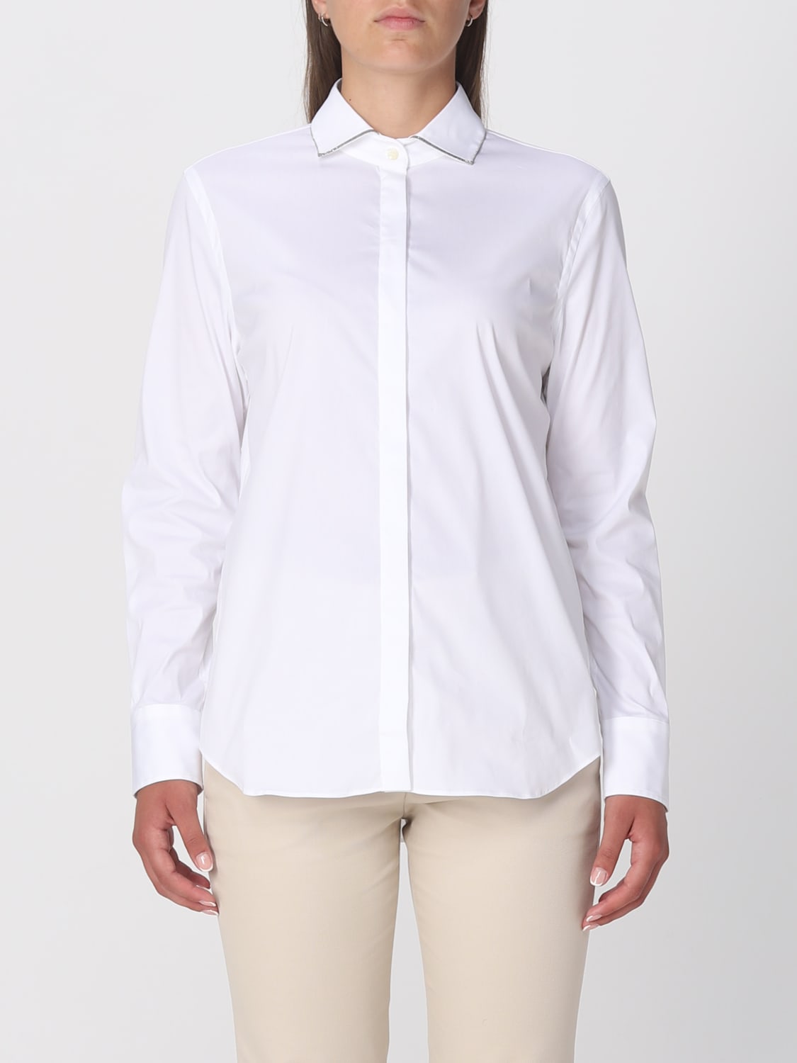 BRUNELLO CUCINELLI: shirt for woman - White | Brunello Cucinelli shirt ...