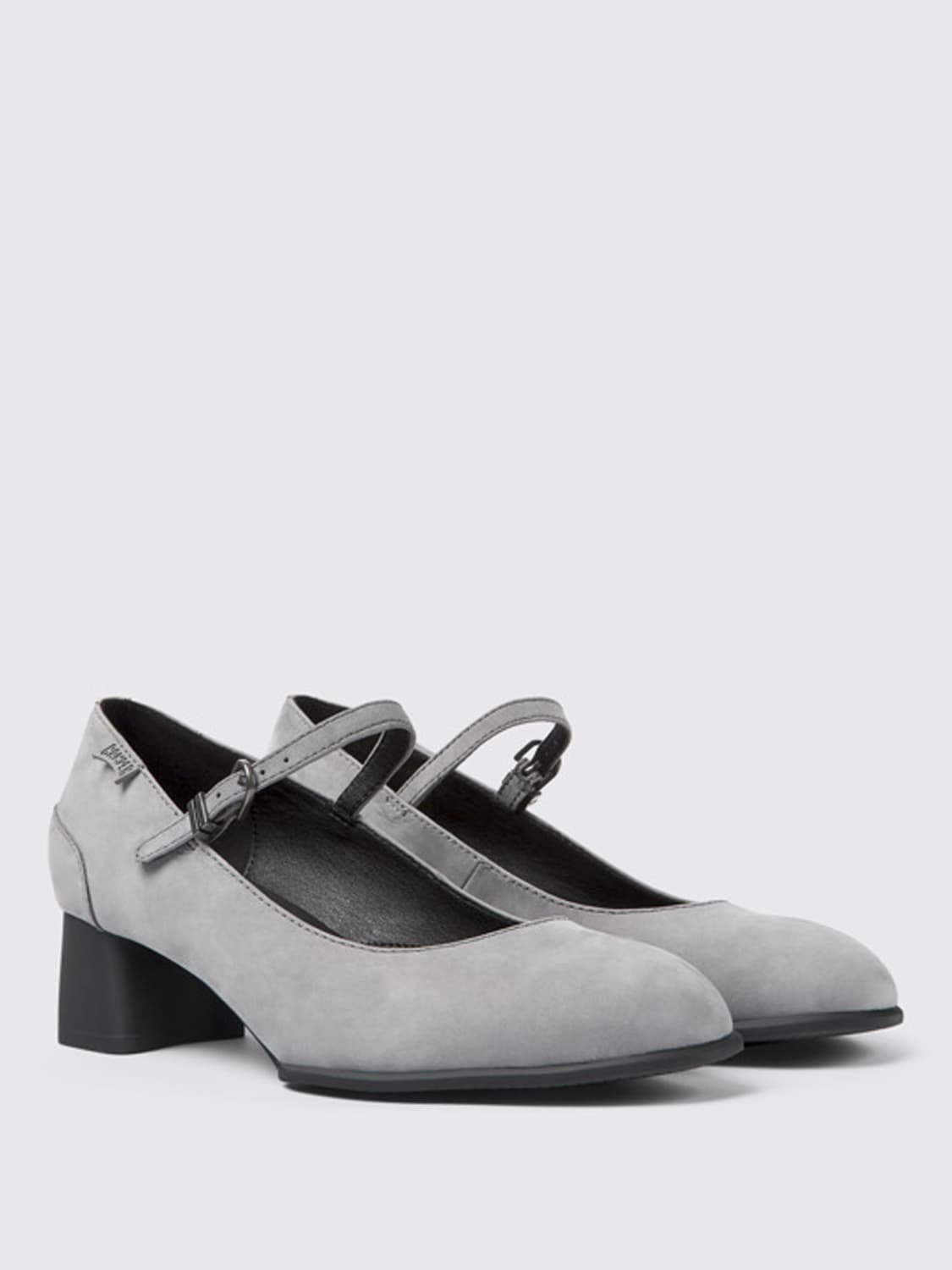 CAMPER: Mary Jane Katie in nubuck - Grey | Camper high heel shoes ...