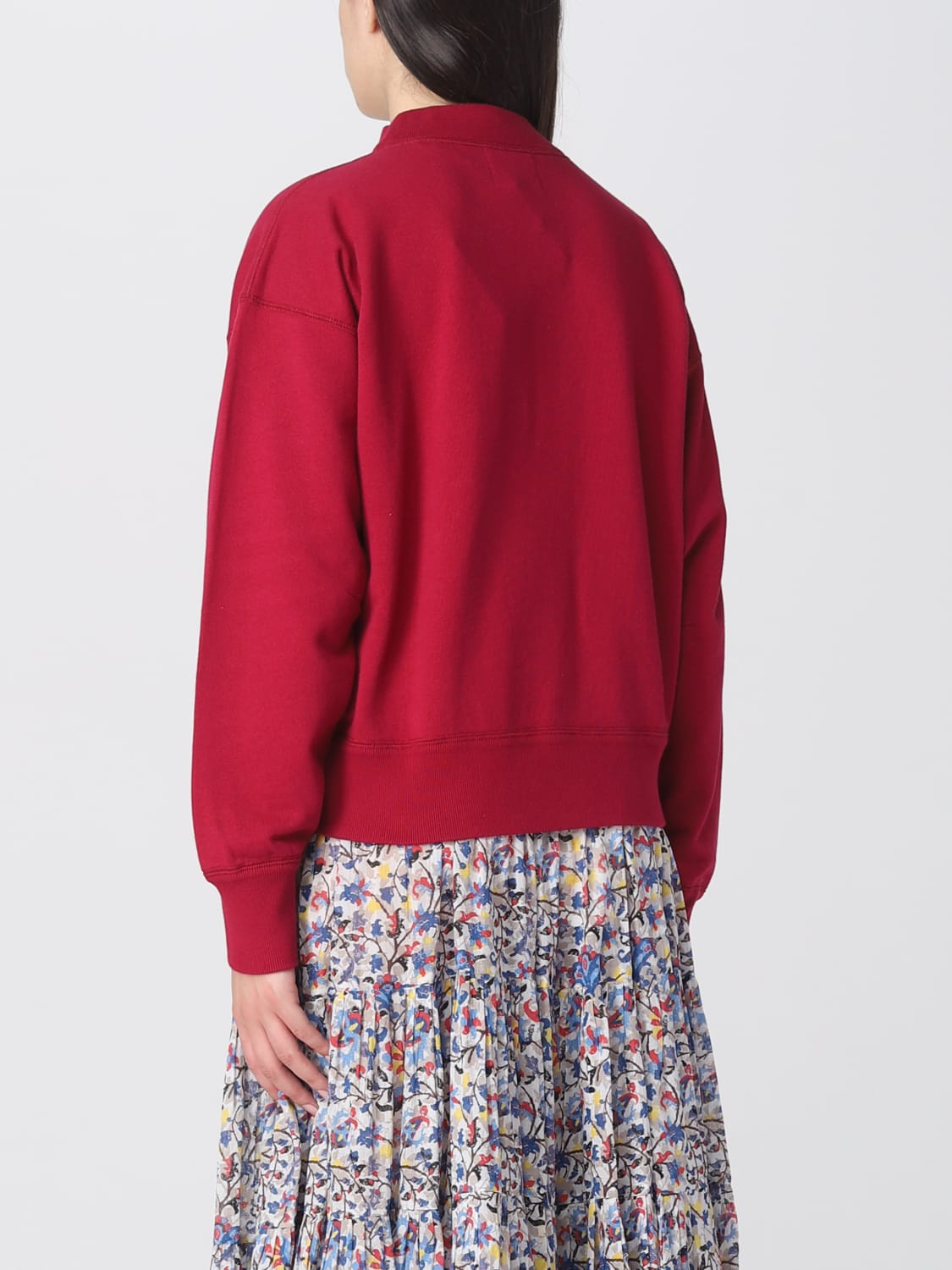 ISABEL MARANT ETOILE: sweatshirt in cotton blend - Red | Isabel Marant ...