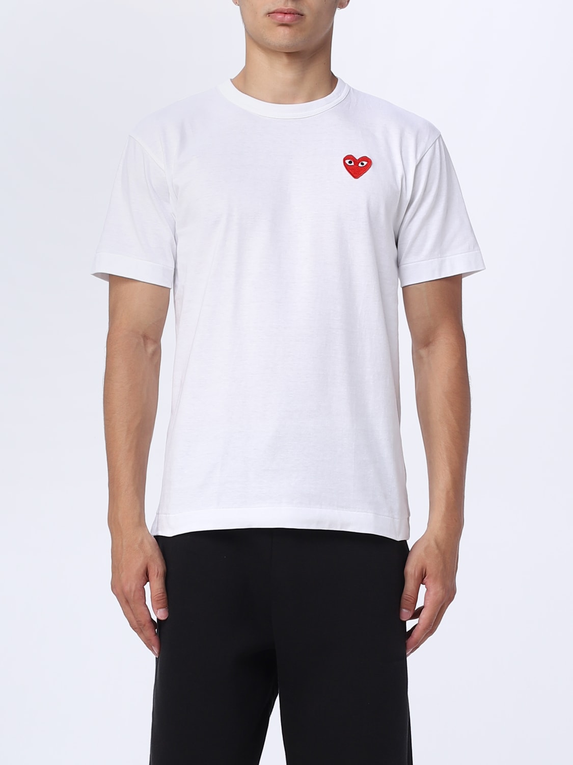 COMME DES GARCONS PLAY：Tシャツ メンズ - ホワイト | GIGLIO.COM