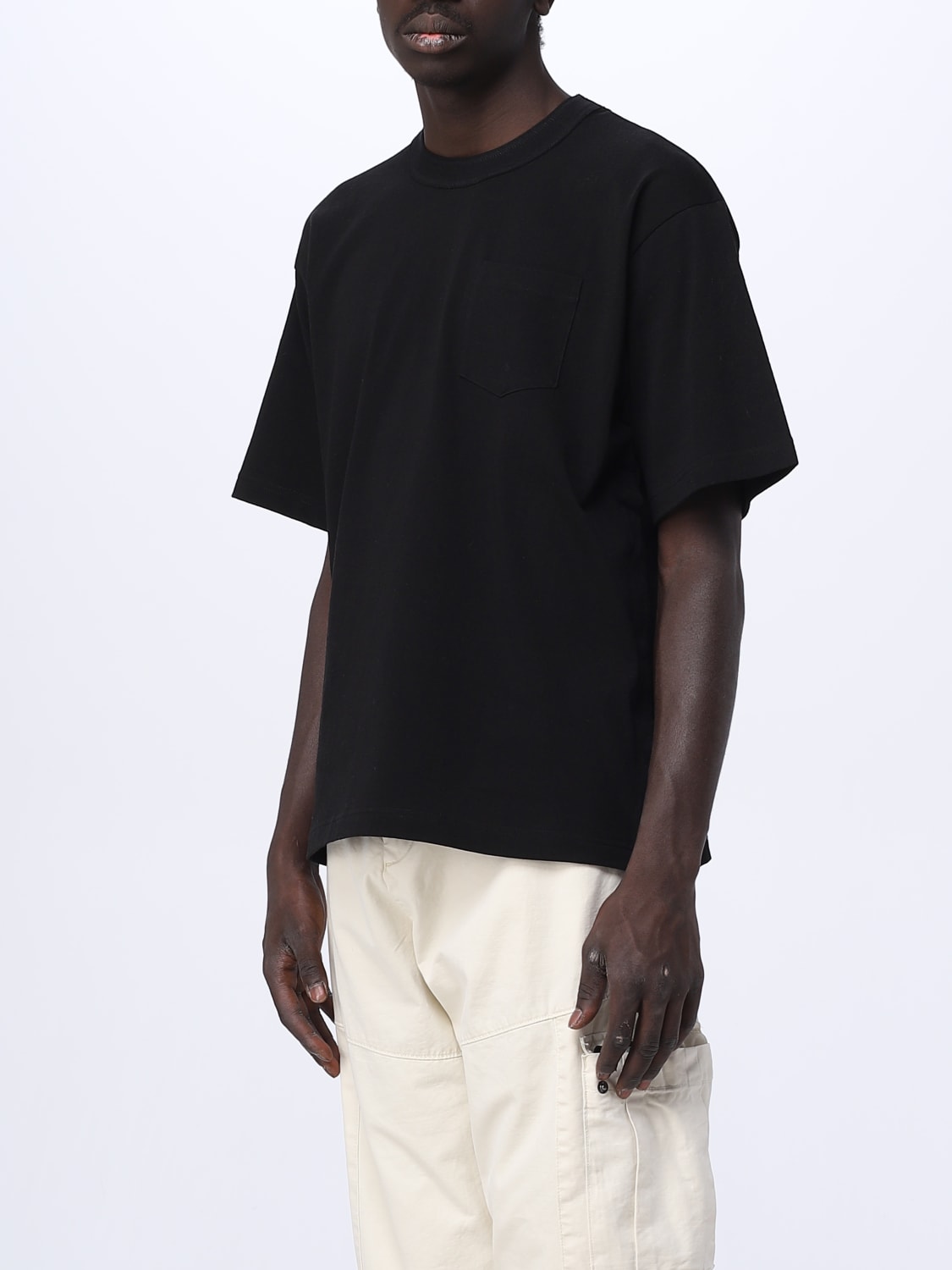 SACAI: t-shirt for man - Black | Sacai t-shirt SCM073 online on GIGLIO.COM