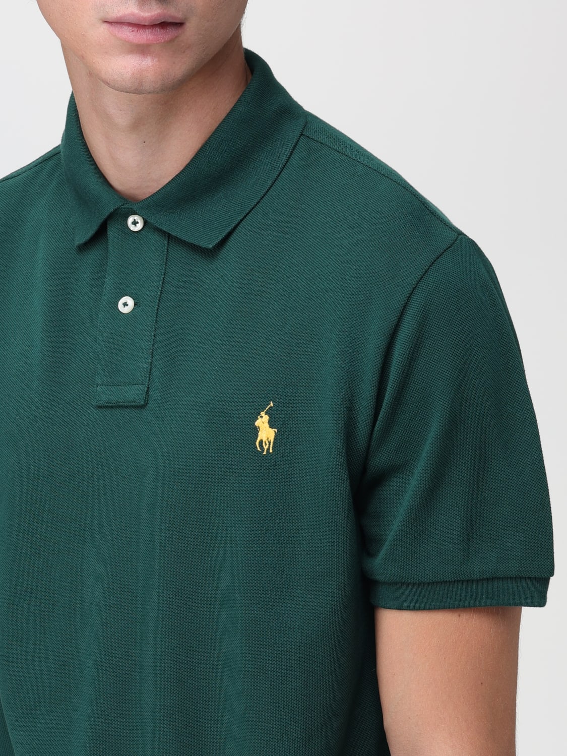 POLO RALPH LAUREN, Dark green Men's Polo Shirt