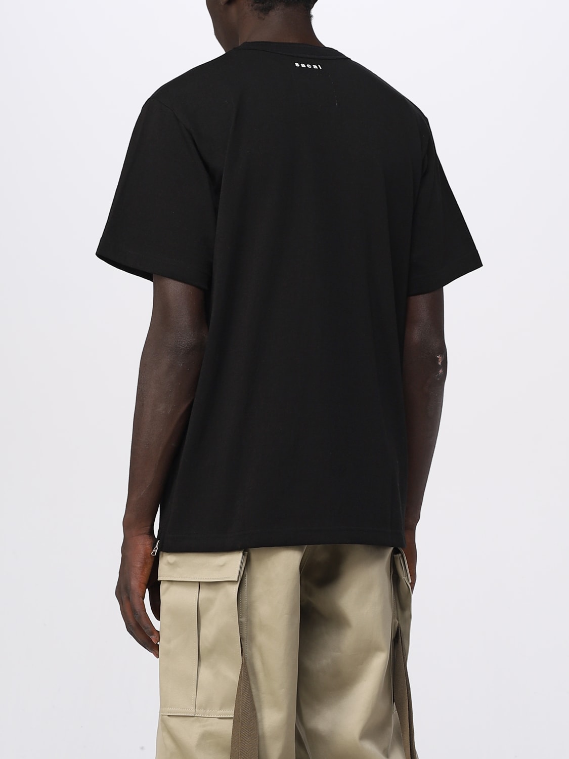 SACAI: t-shirt for man - Black | Sacai t-shirt SCM063 online on GIGLIO.COM