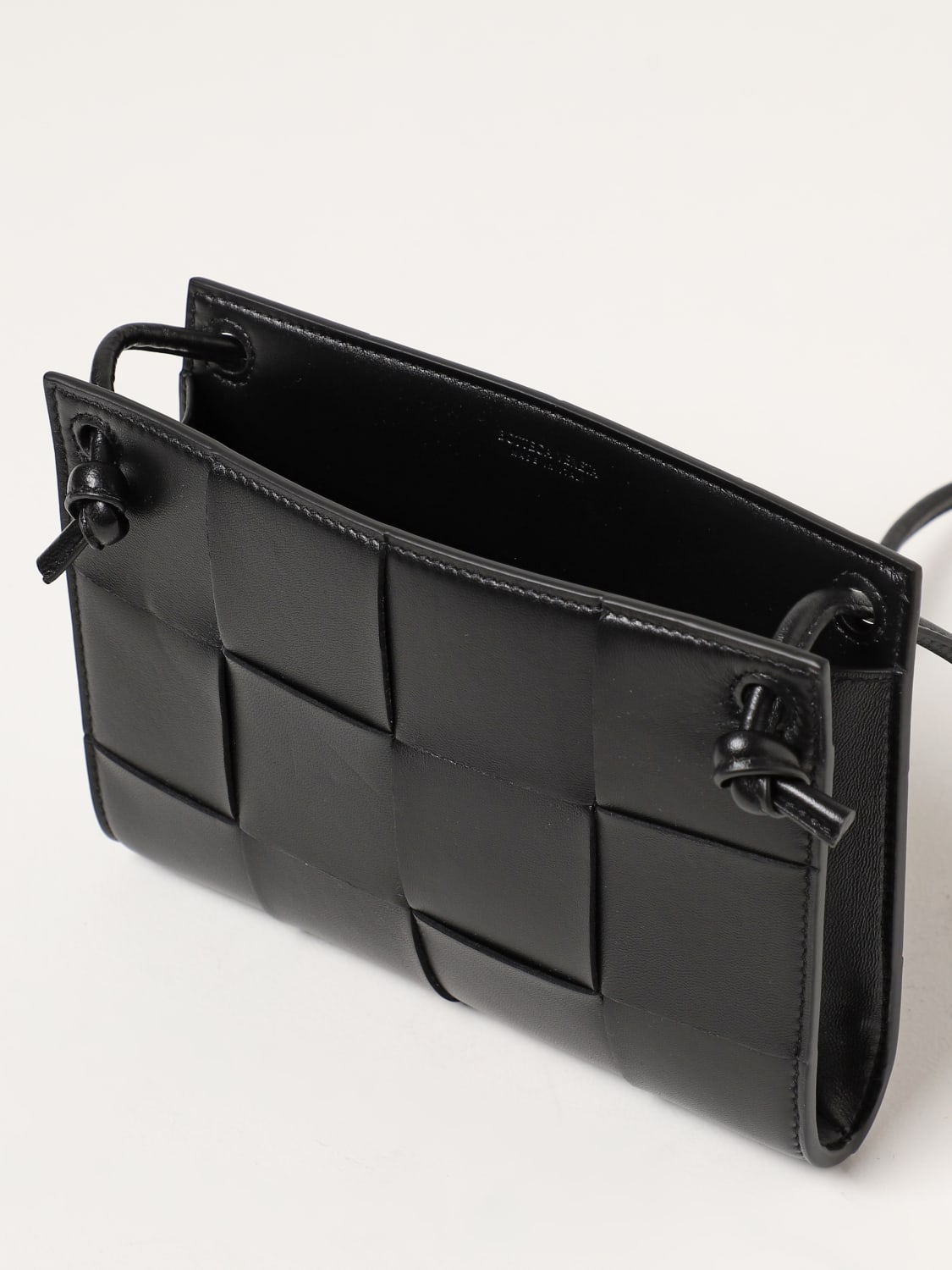 Bottega Veneta Cassette Mini Intreccio Leather Crossbody Bag