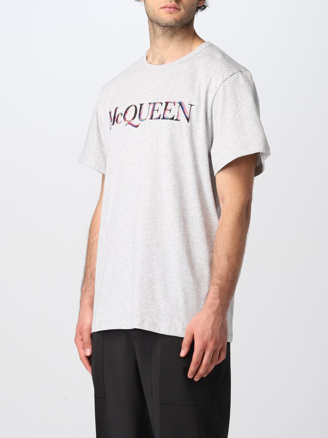 Alexander Mcqueen Logo Cotton T-shirt In White