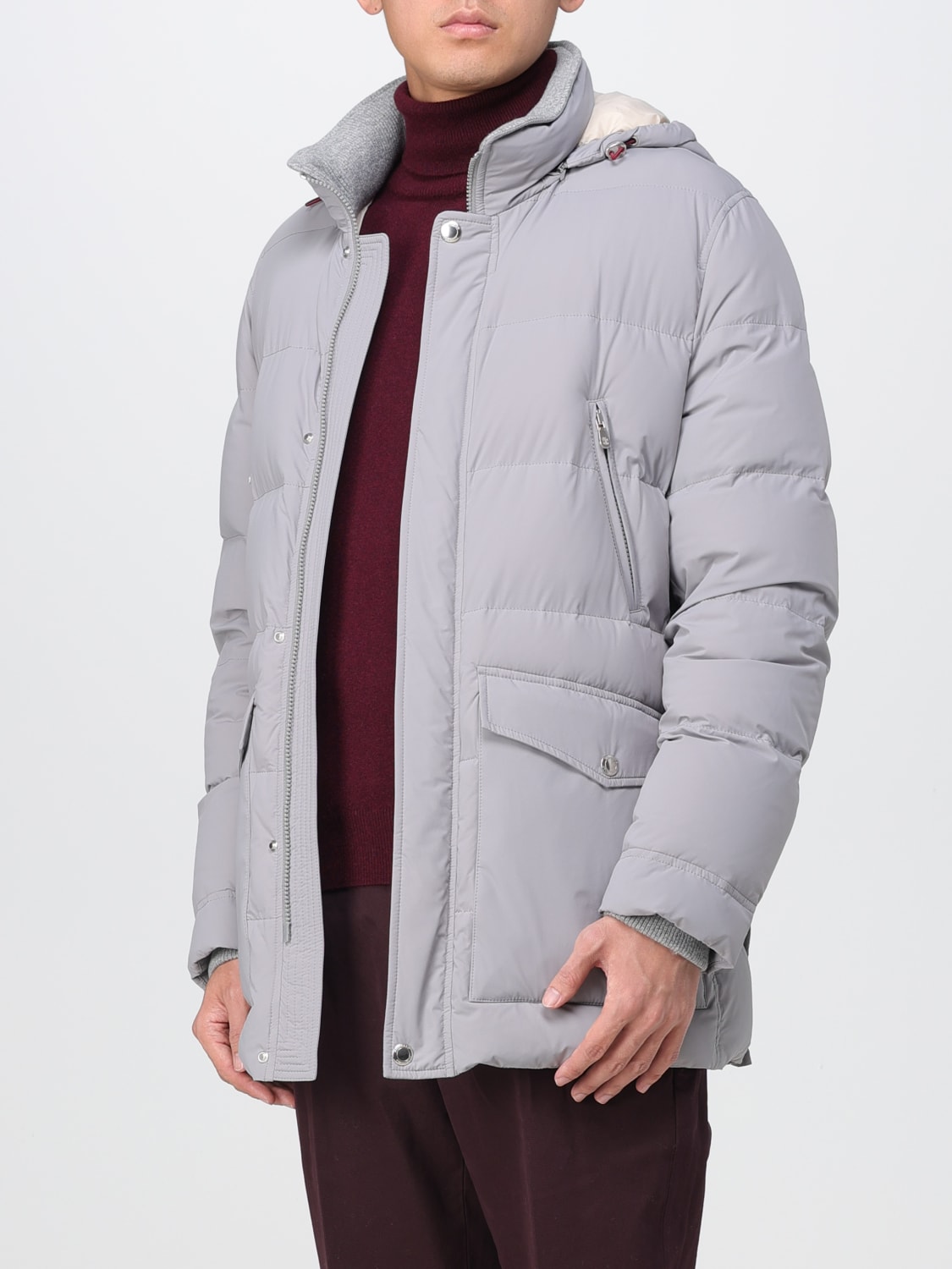 Buy Emporio Armani Men Grey Light Padded Down Jacket Online