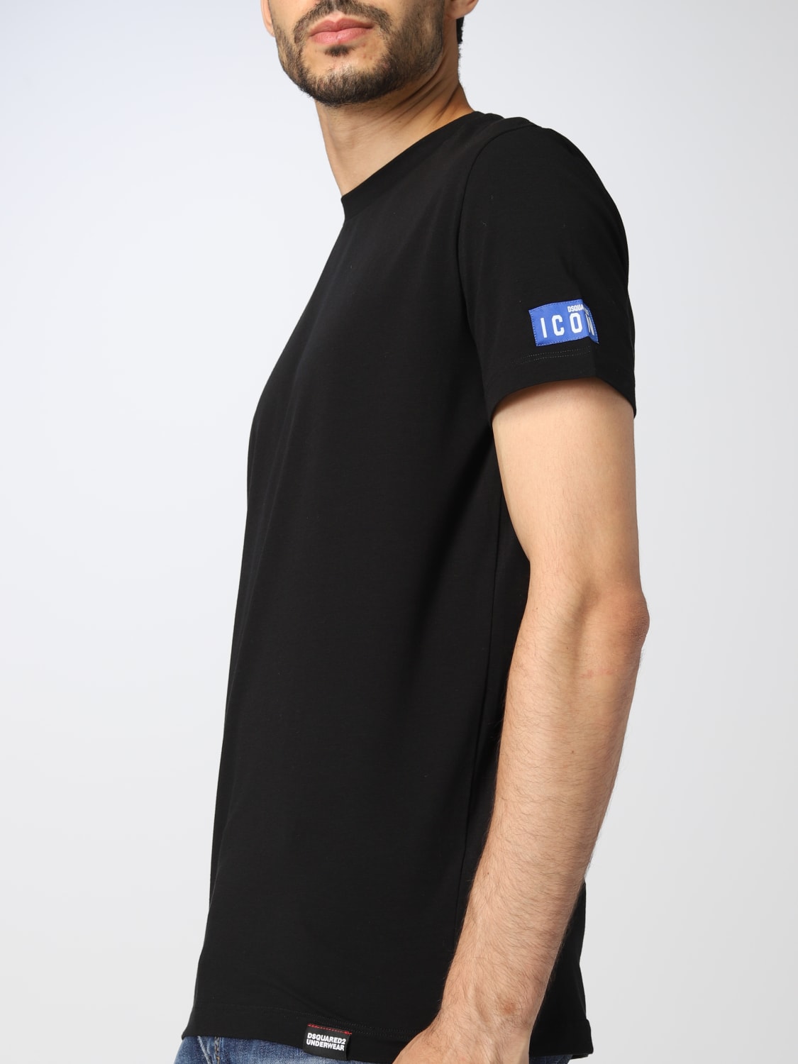 DSQUARED2: t-shirt for man - Black | Dsquared2 t-shirt D9M204720 online ...