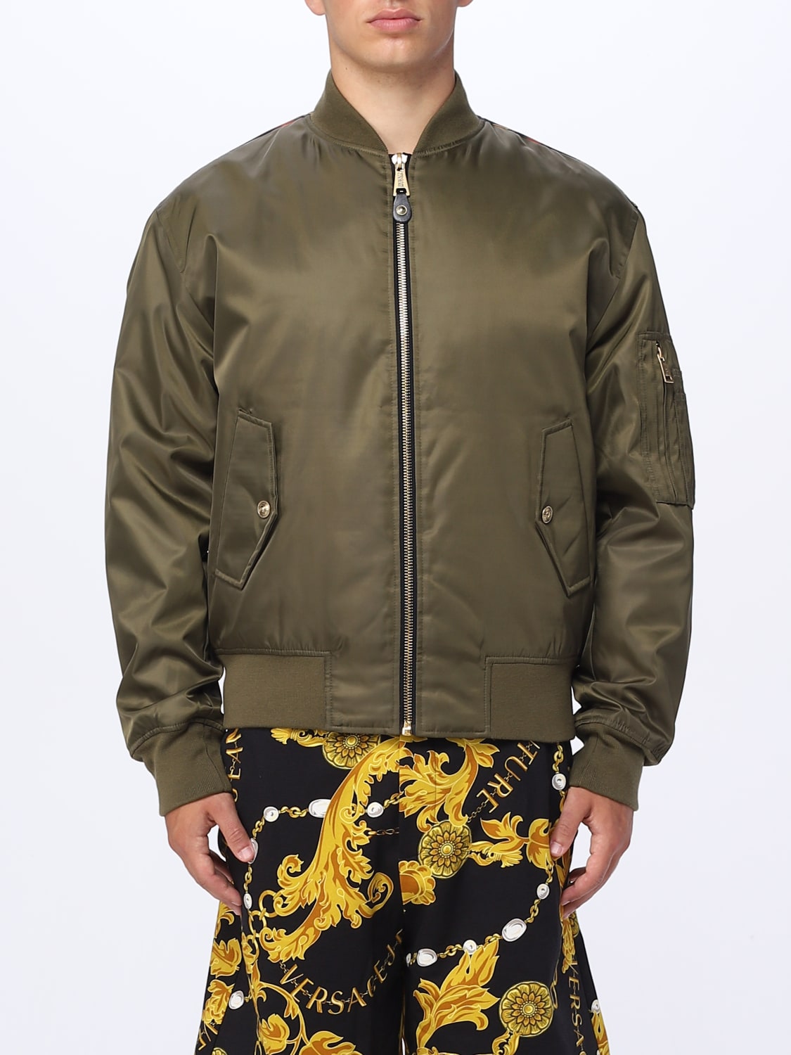 VERSACE JEANS COUTURE: jacket for man - Military | Versace Jeans ...