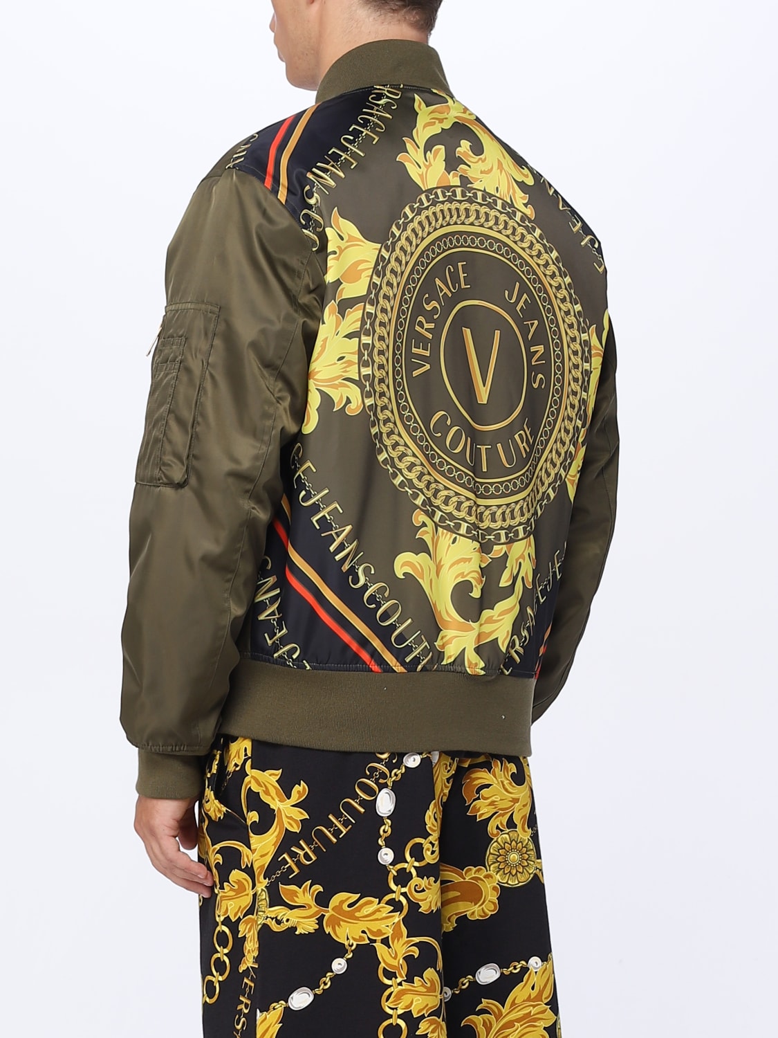 VERSACE JEANS COUTURE: jacket for man - Military | Versace Jeans ...