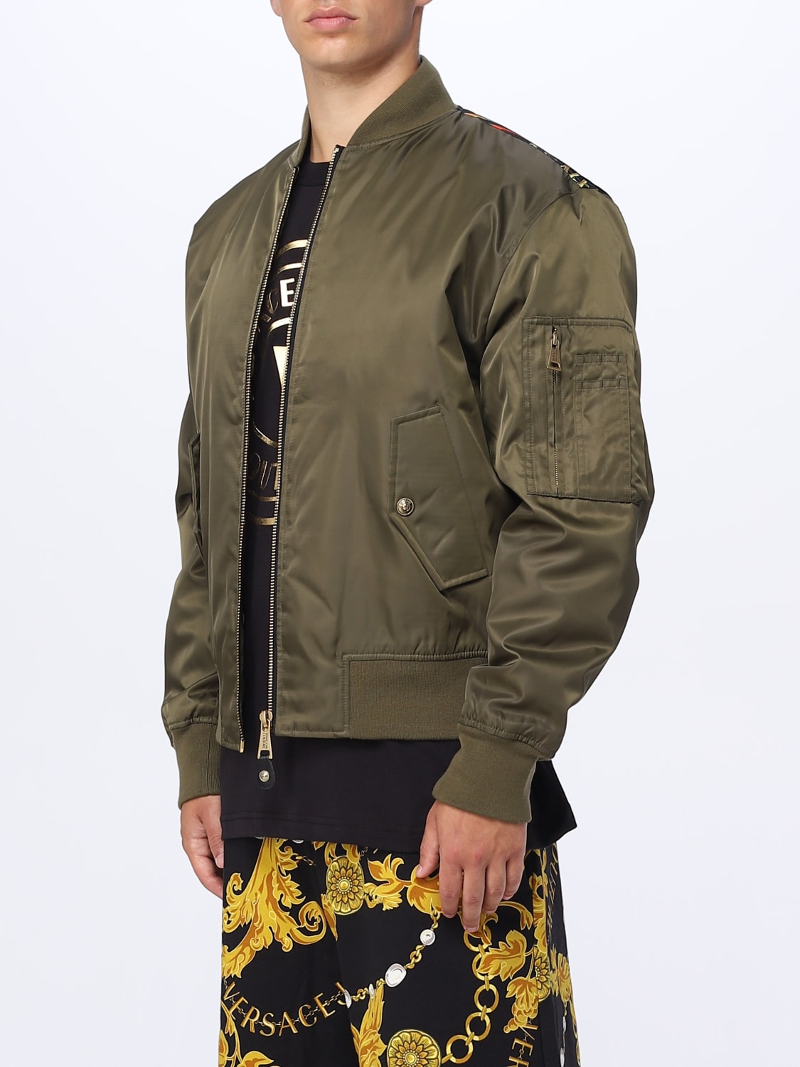 VERSACE JEANS COUTURE: jacket for men - Military | Versace Jeans