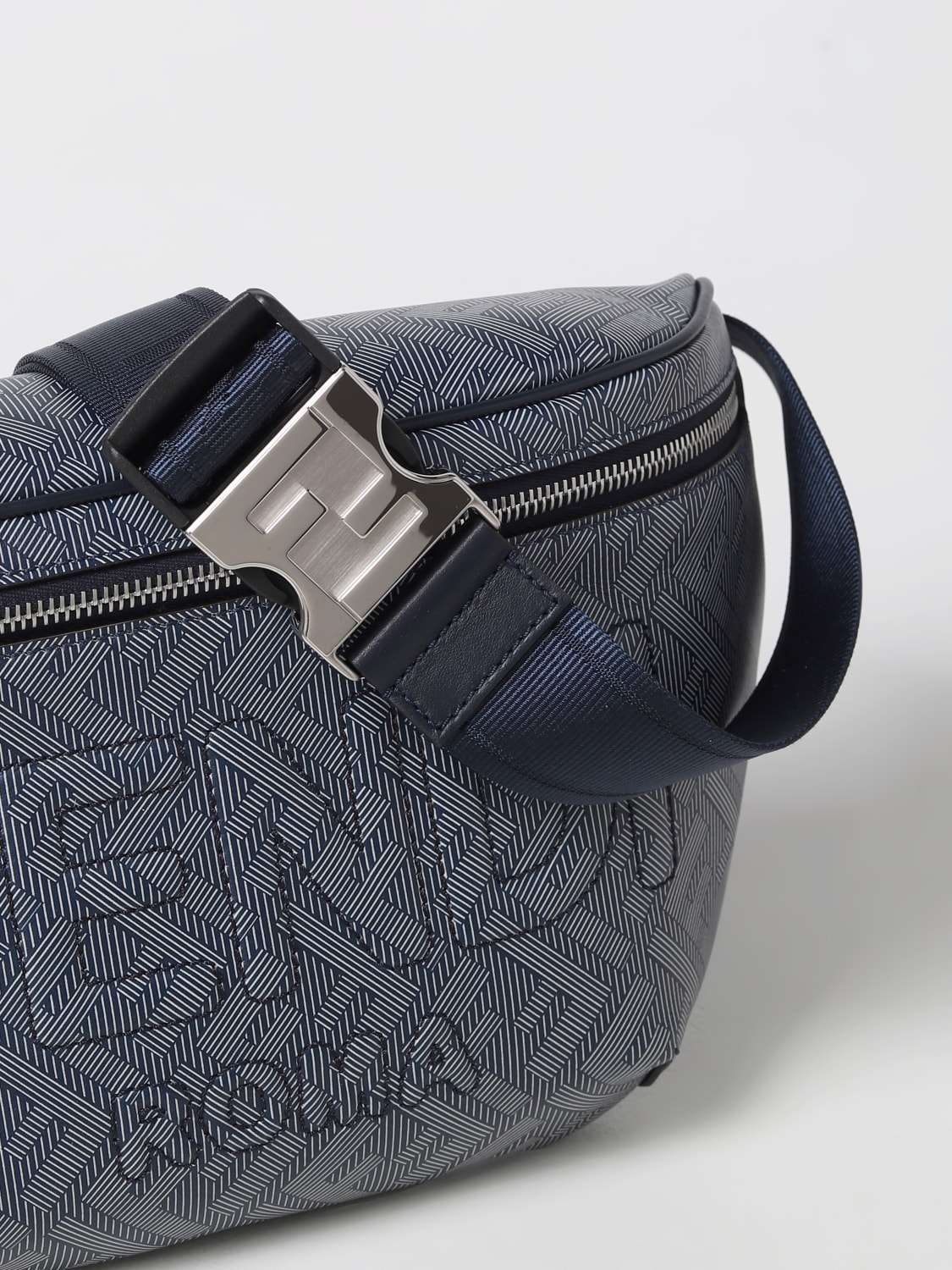 Fendi Marsupio Monogrammed Coated-Canvas and Leather Belt Bag