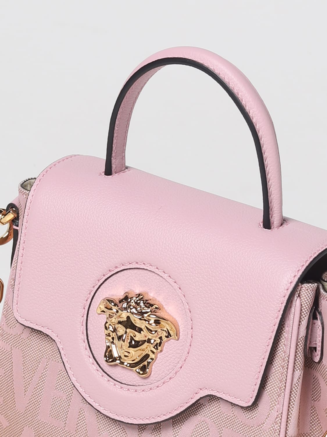 VERSACE: Medusa patent leather bag - Pink  Versace mini bag 10030161A04289  online at