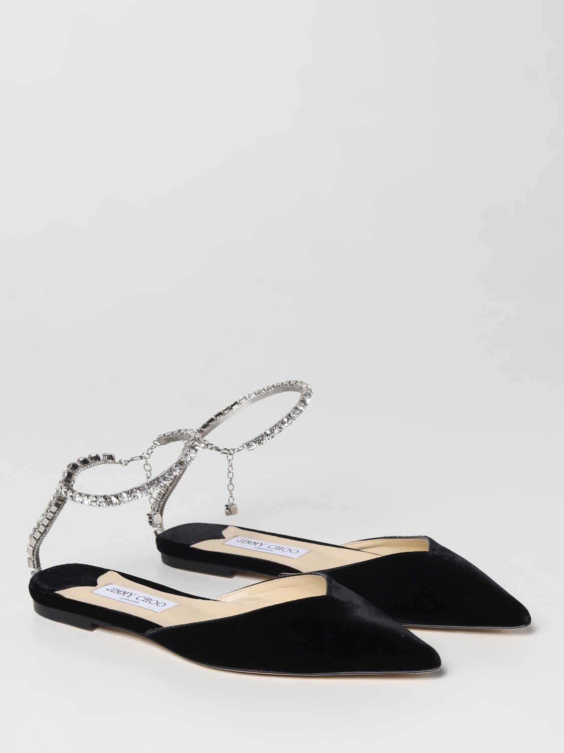 JIMMY CHOO: ballet flats for woman - Black | Jimmy Choo ballet flats ...