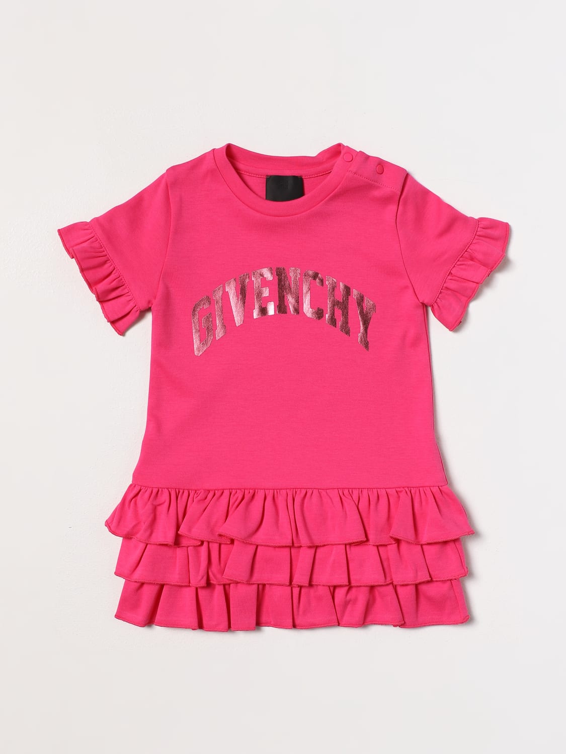 GIVENCHY: romper for baby - Fuchsia | Givenchy romper H02106 online at ...