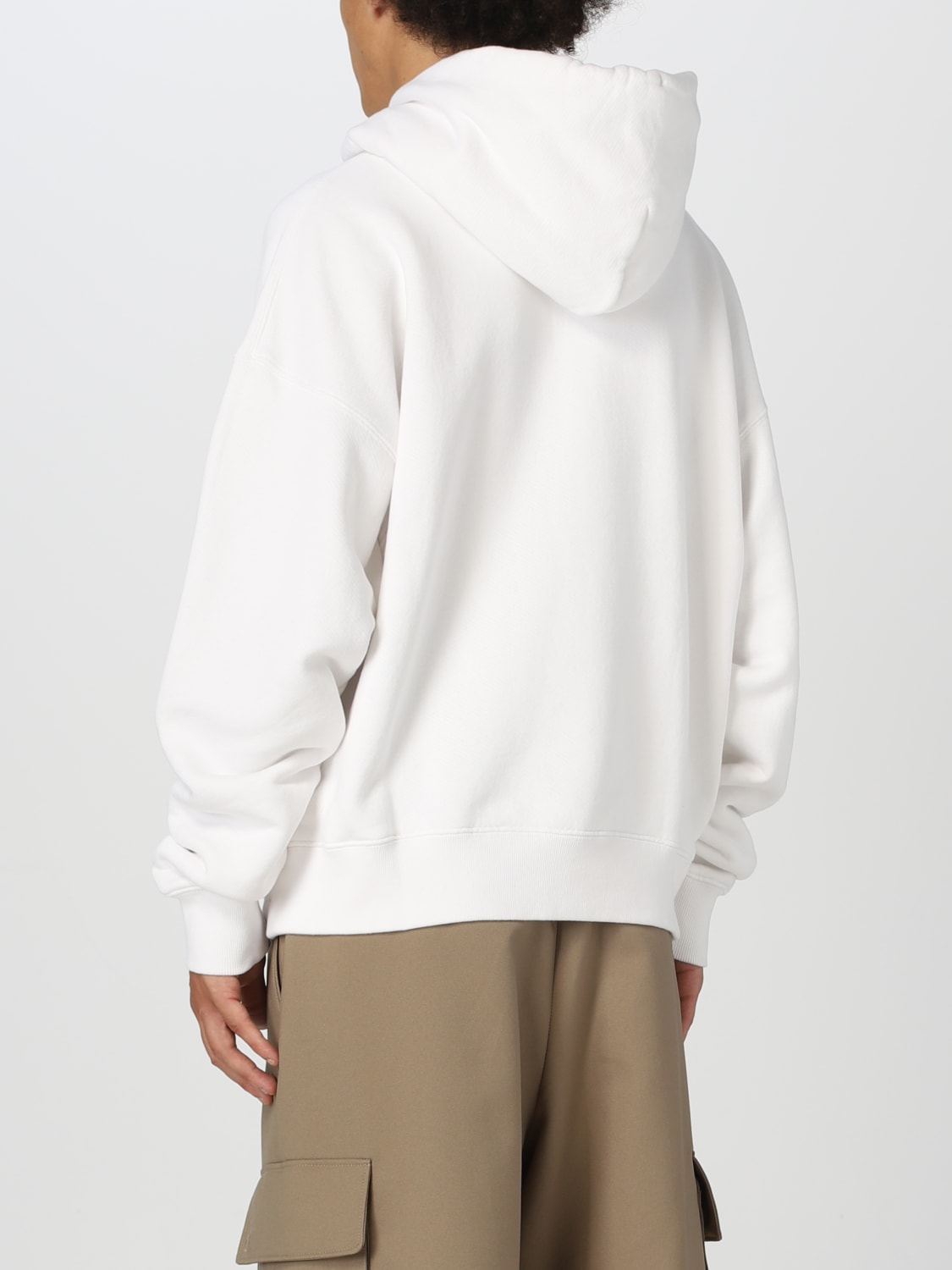 OFF-WHITE: cotton sweatshirt - Black  Off-White sweatshirt  OMBB085F23FLE010 online at