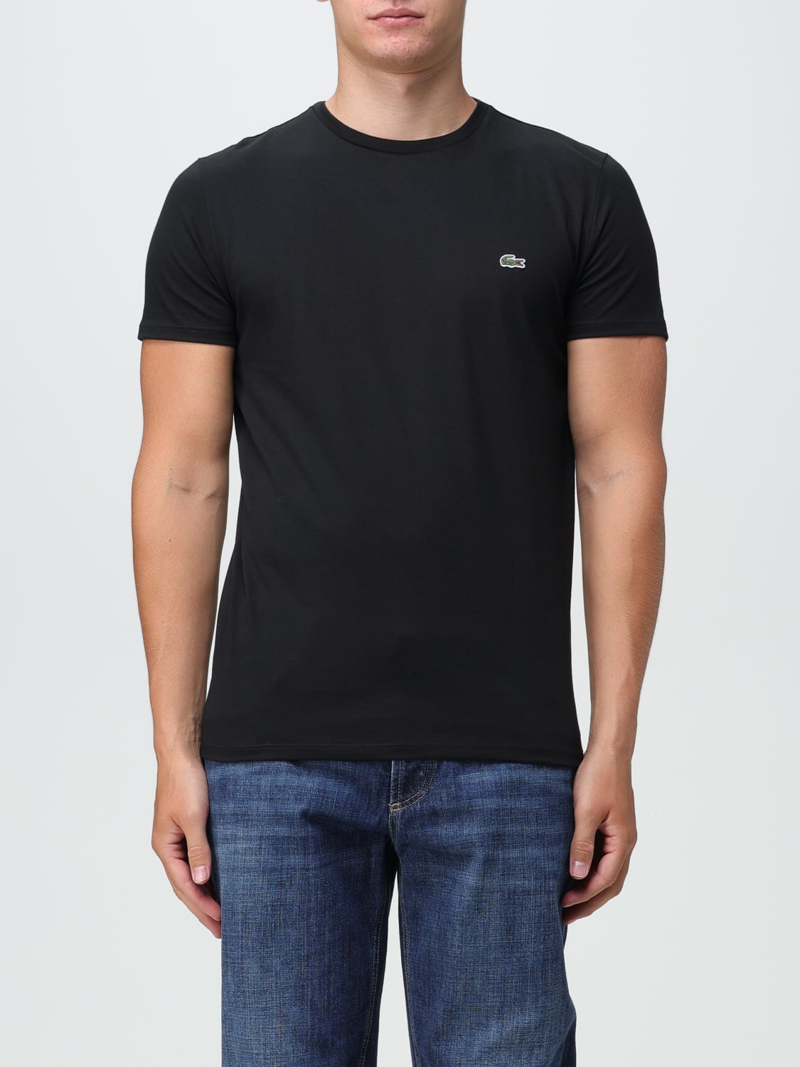 LACOSTE: t-shirt for man - Black | Lacoste t-shirt TH6709 online on ...