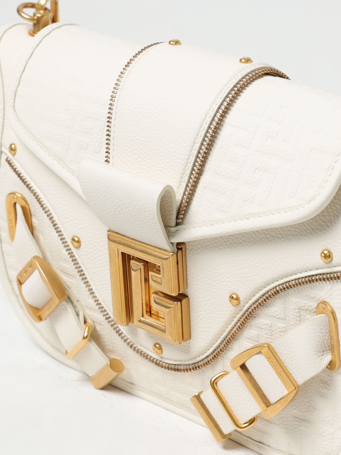 Balmain Leather Blaze Shoulder Bag