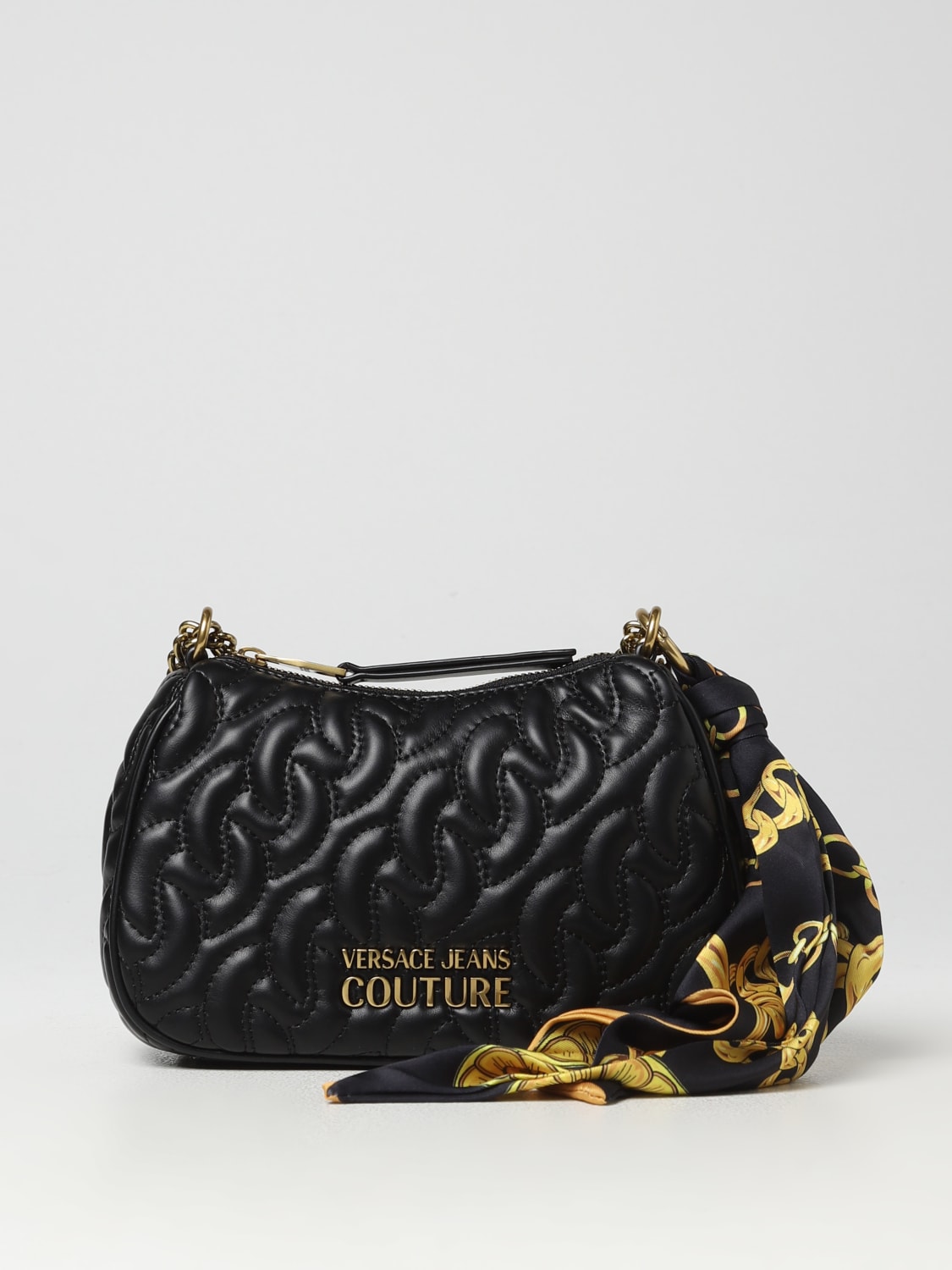 VERSACE JEANS COUTURE: bag in quilted synthetic leather - Black ...