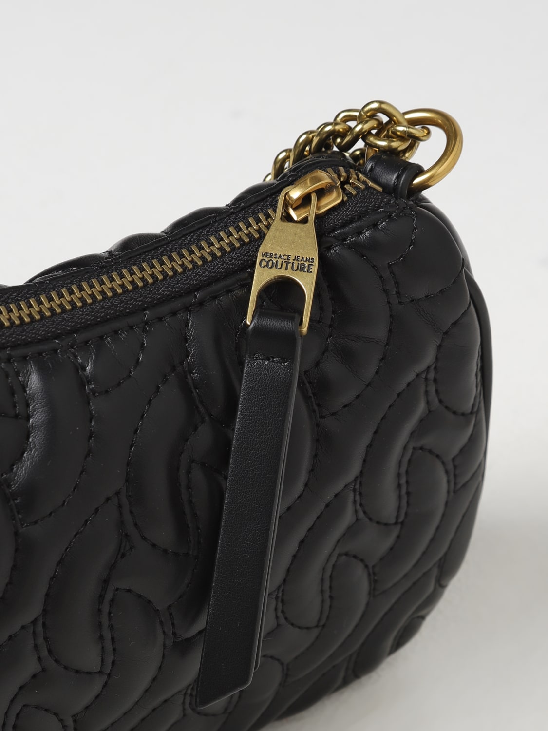 VERSACE JEANS COUTURE: bag in quilted synthetic leather - Black ...