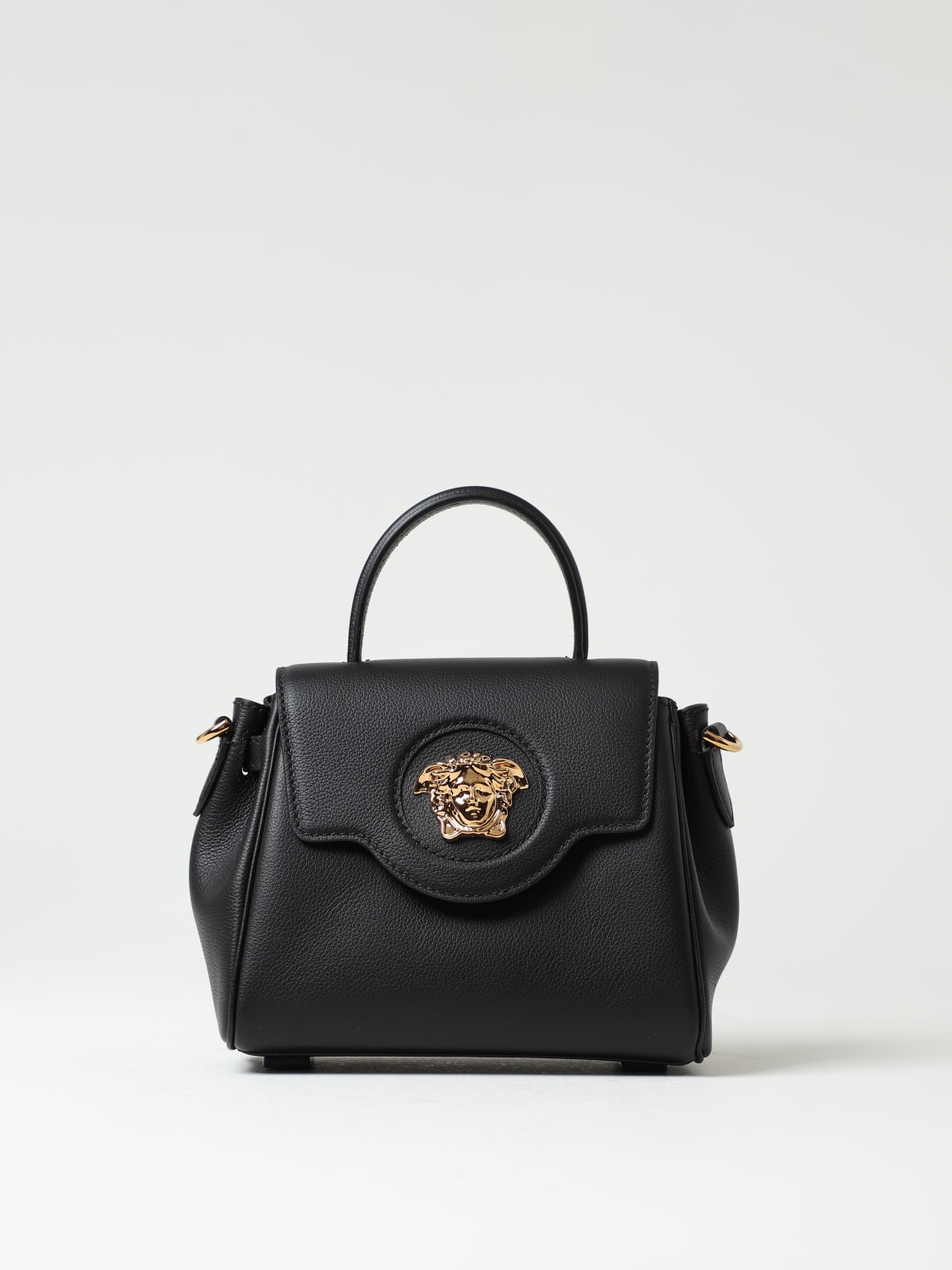 Mini medusa leather top handle bag - Versace - Women