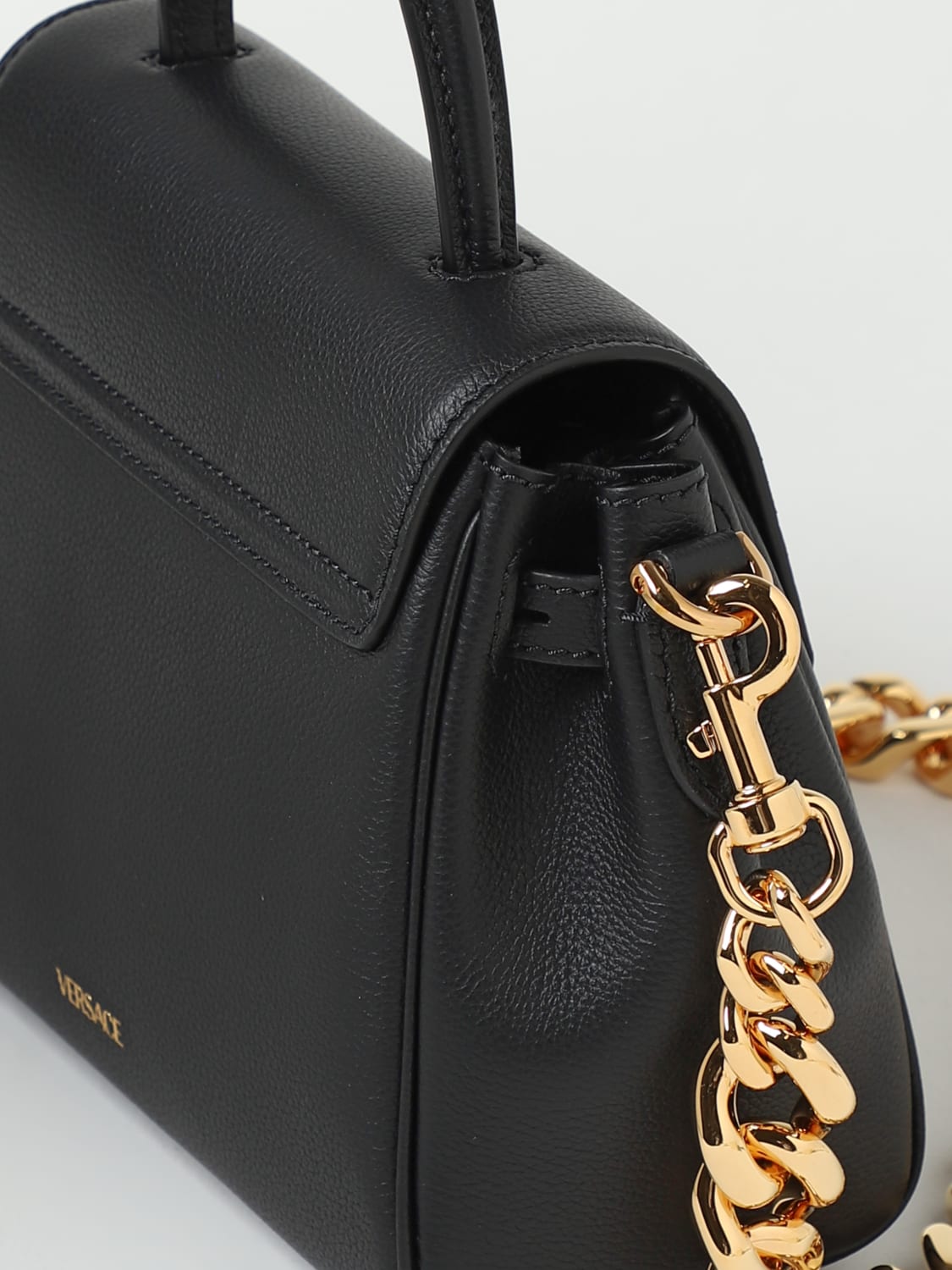 Versace Metallic Leather La Medusa Mini Bag