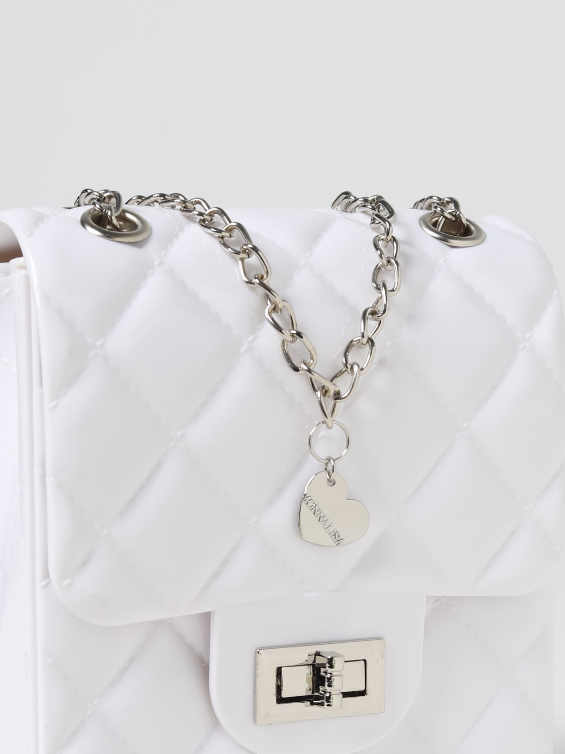 Monnalisa - Girls White Quilted Jelly Bag (19cm)