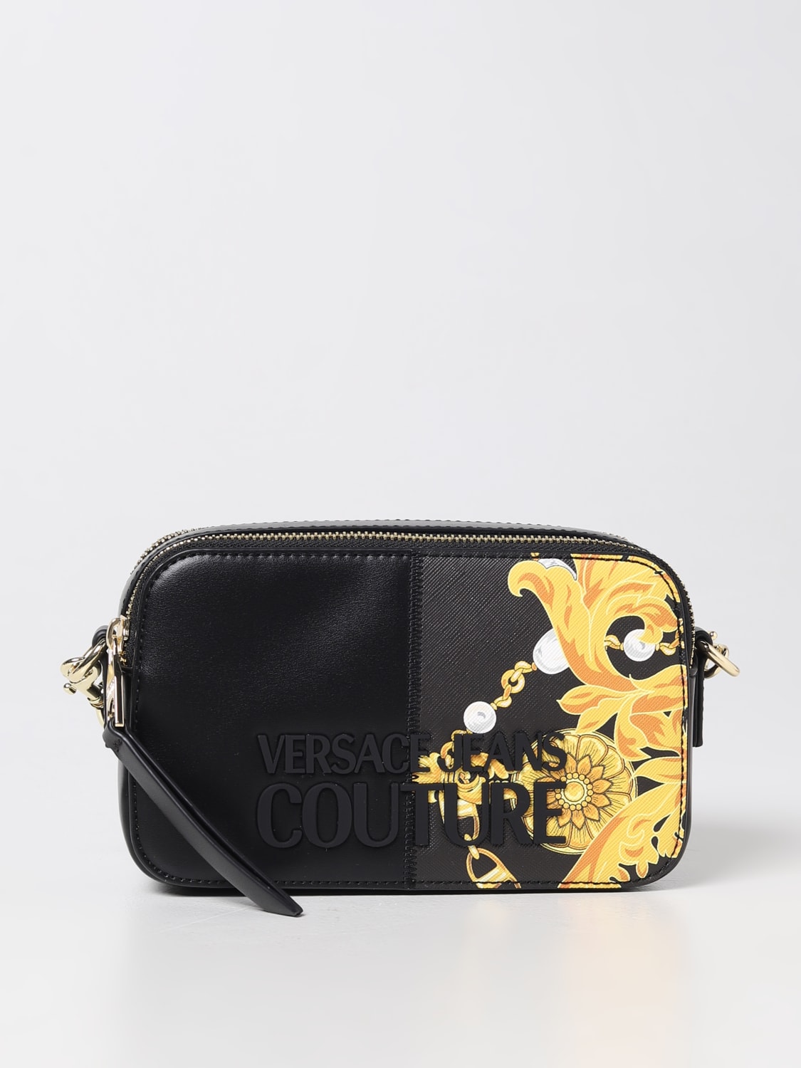 VERSACE JEANS COUTURE ボディバッグ バロック ブラックボディーバッグ ...
