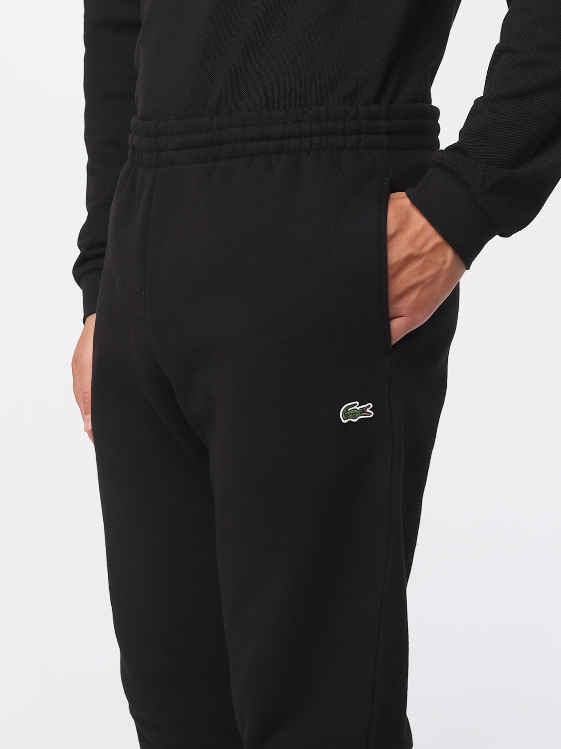 LACOSTE: pants for man - Black | Lacoste pants XH9624 online on GIGLIO.COM