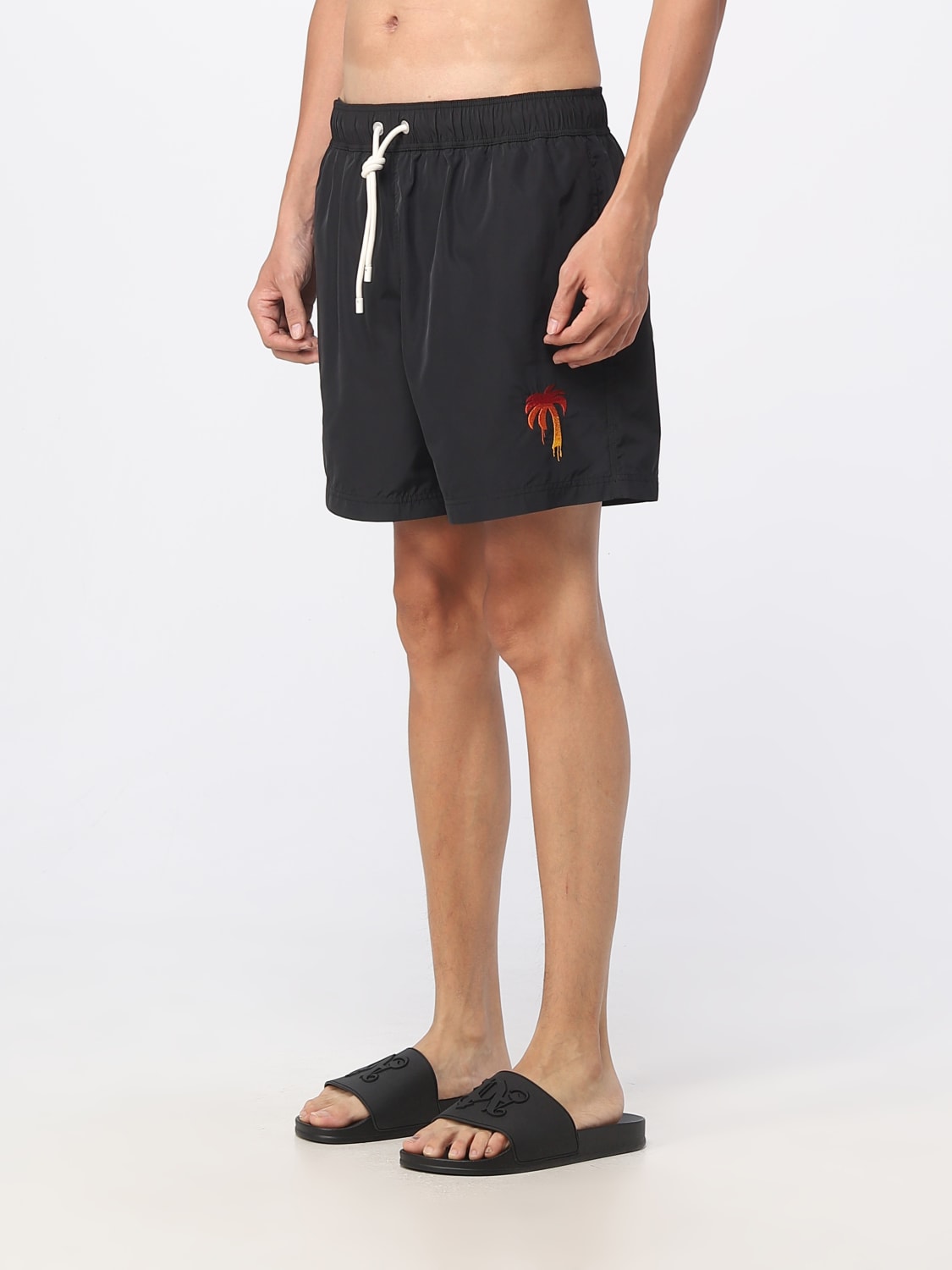 PALM ANGELS: swimsuit for man - Black | Palm Angels swimsuit ...
