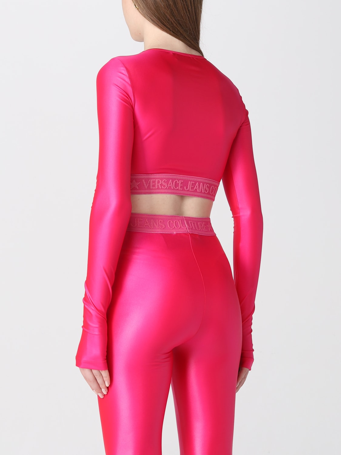 VERSACE JEANS COUTURE, Pink Women's Crop Top