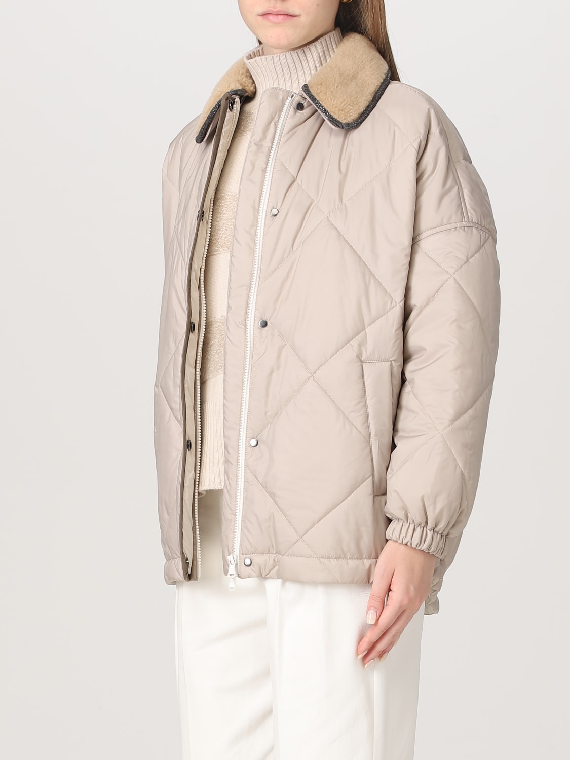 BRUNELLO CUCINELLI: jacket for women - Grey | Brunello Cucinelli jacket ...