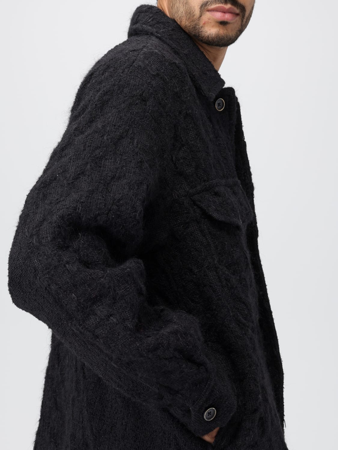 UMA WANG: jacket for man - Black | Uma Wang jacket UM6537 online at ...