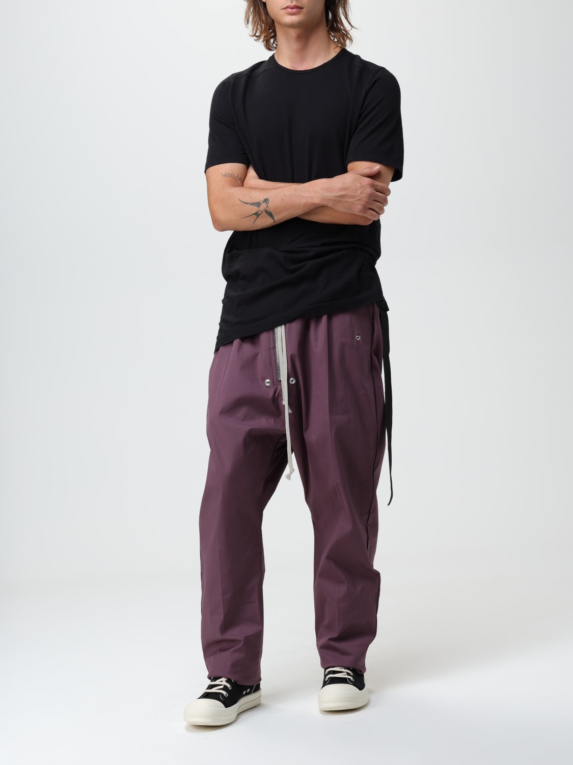 RICK OWENS DRKSHDW：Tシャツ メンズ - ブラック | GIGLIO.COM ...