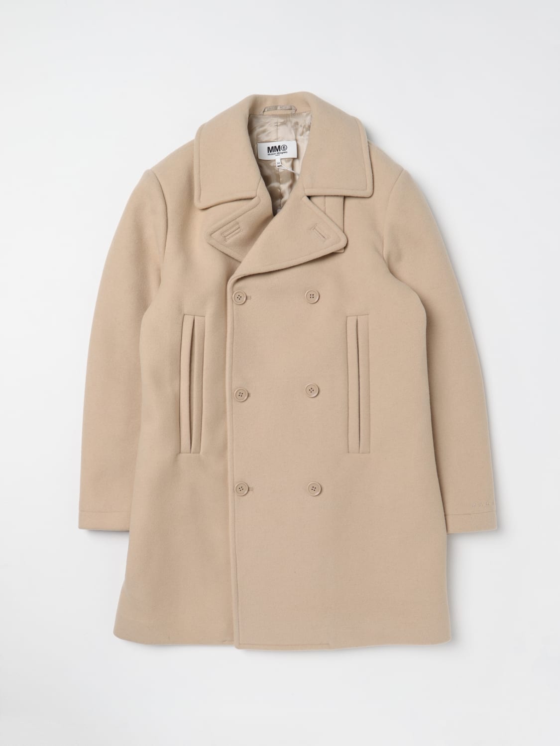 MM6 MAISON MARGIELA: coat for girls - Beige | Mm6 Maison Margiela