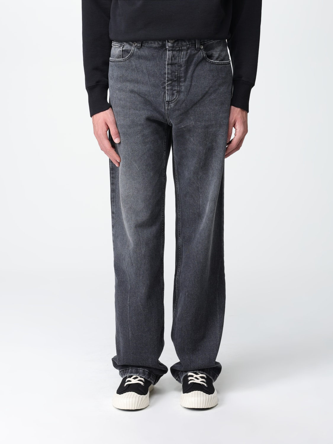 AMI PARIS: jeans for man - Black | Ami Paris jeans UTR500DE0018 online ...