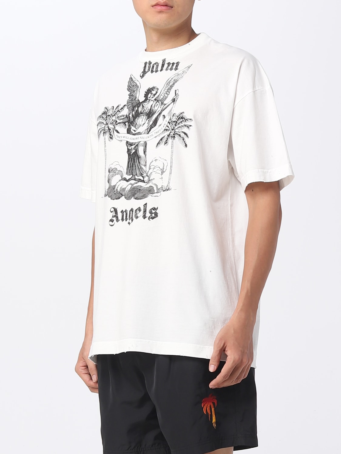 PALM ANGELS: t-shirt for man - White  Palm Angels t-shirt PMAA072S23JER007  online at