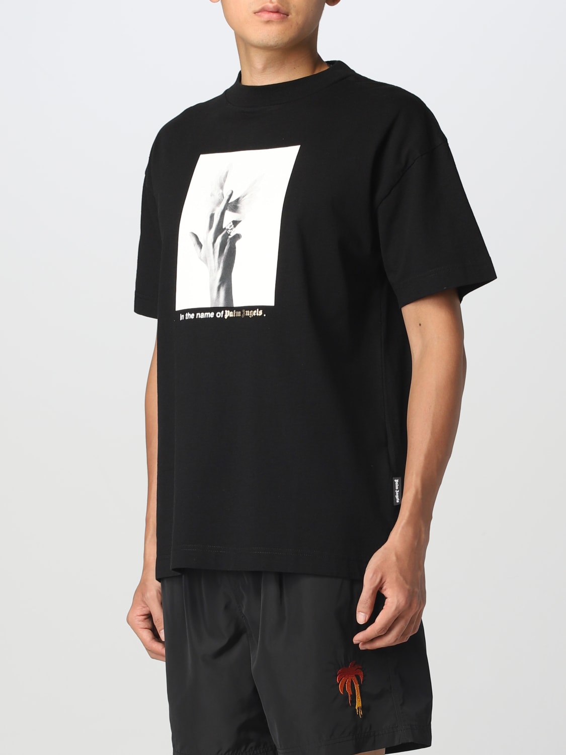 PALM ANGELS: t-shirt for man - Black | Palm Angels t-shirt ...