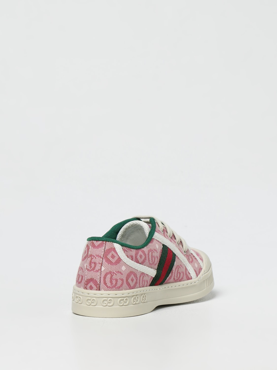 GUCCI: 1977 Tennis sneakers in cotton with jacquard monogram - Pink