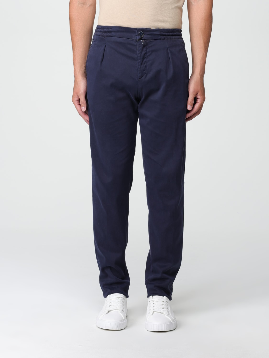 KITON: pants for man - Blue | Kiton pants UP1LACJ0211C02006 online at ...