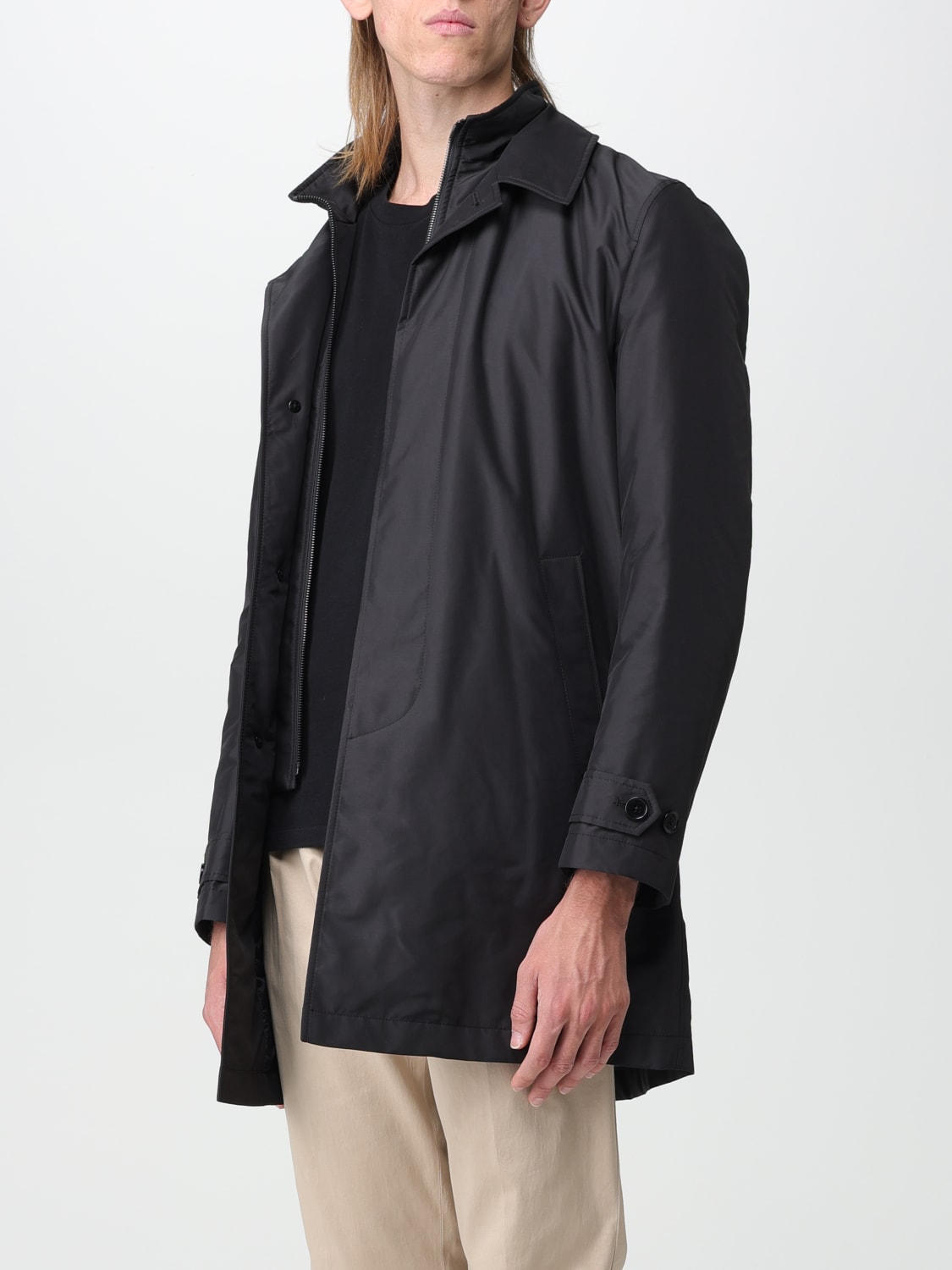 FAY: coat for man - Black | Fay coat NAM62470160AXX online at GIGLIO.COM
