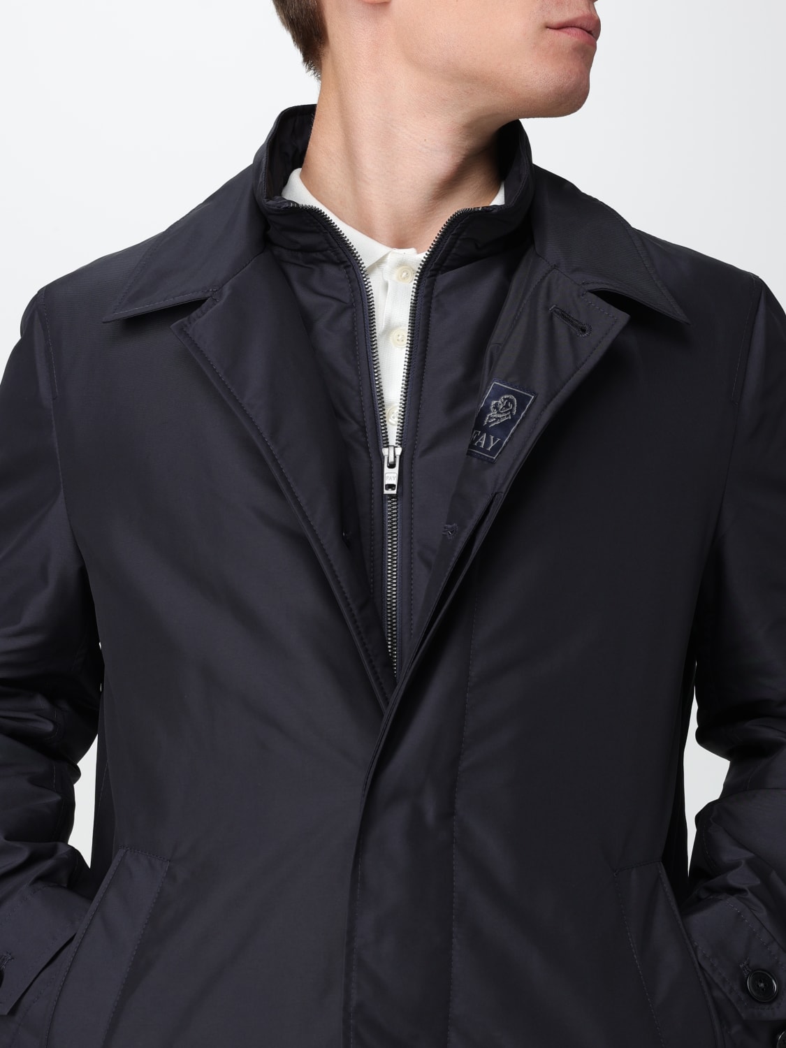 FAY: coat for man - Blue | Fay coat NAM62470160AXX online on GIGLIO.COM