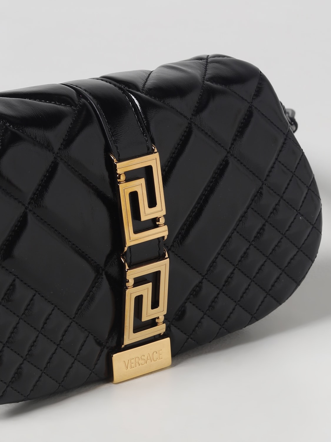 Versace Quilted Leather Crossbody Bag