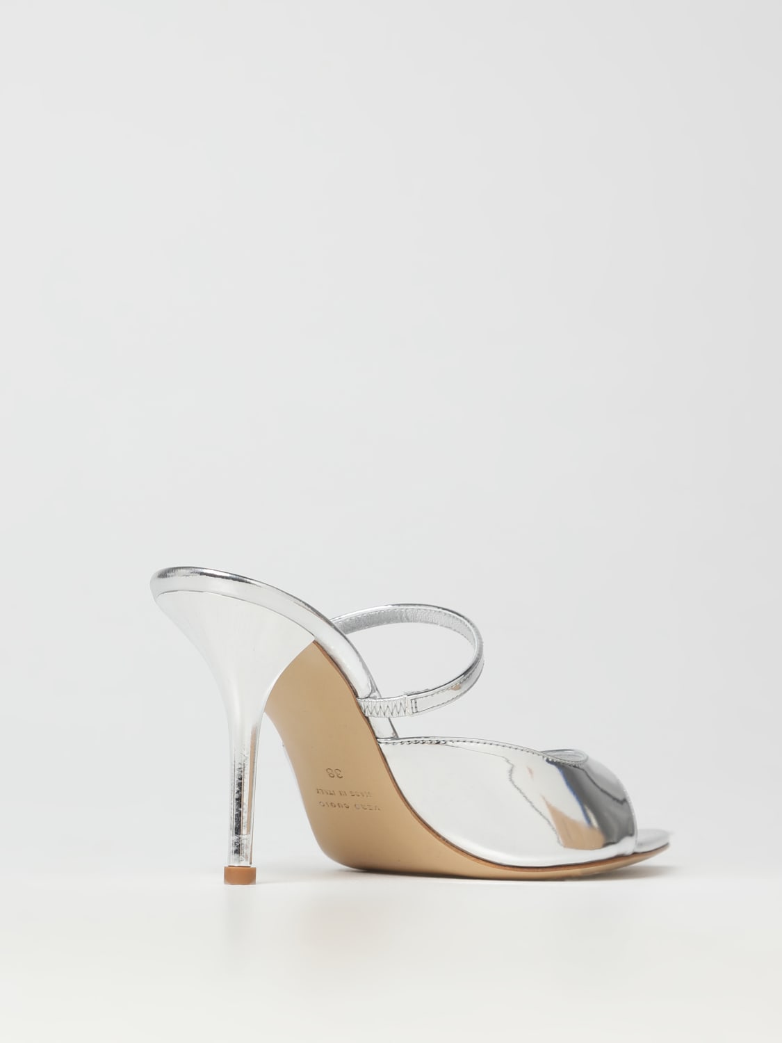 GIA BORGHINI: heeled sandals for woman - Silver | Gia Borghini heeled ...