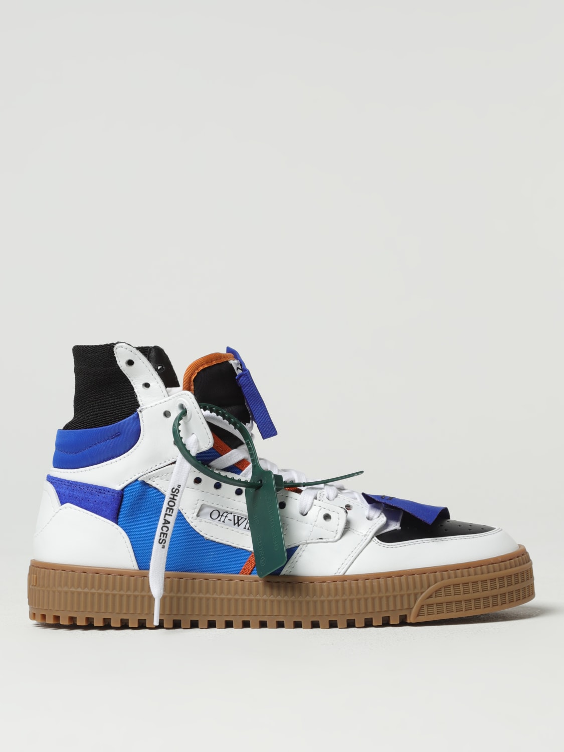 Off-White White Canvas And Leather Off Court 3.0 High Top Sneakers