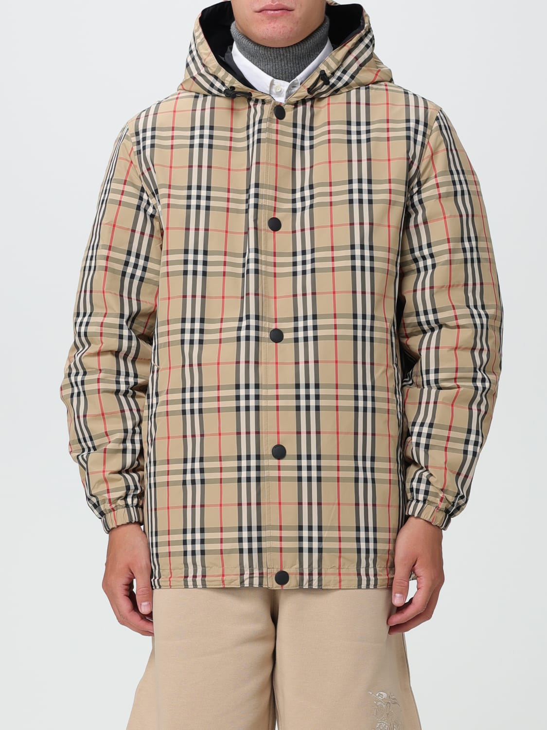 BURBERRY: BurberryReversible jacket in nylon - Beige | Burberry