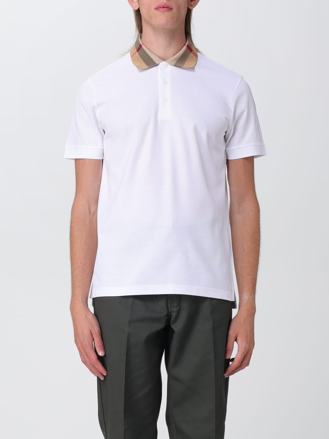 BURBERRY：ポロシャツ メンズ - ホワイト | GIGLIO.COMオンラインの